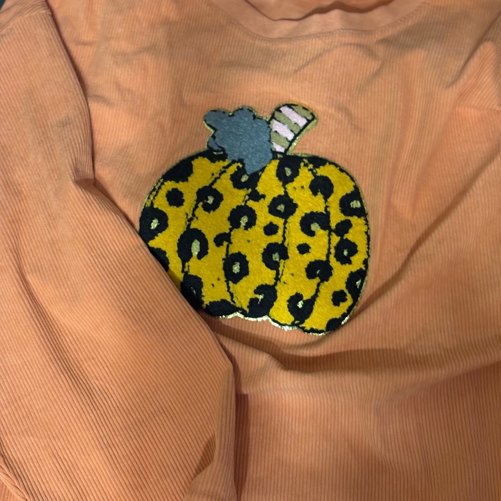 Orange Top with Leopard Pumpkin Patch